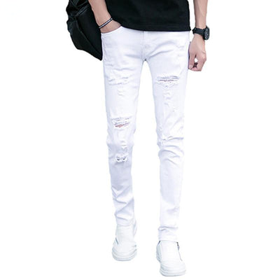 Pantalones Vaqueros Slim Fit con Parches Trendy para Hombre - Image 5