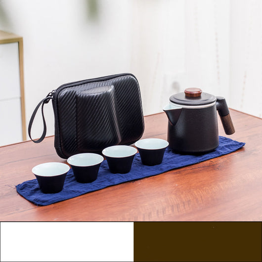 Juego de Té Kung Fu Portátil en Cerámica para Viajeros - Image 8