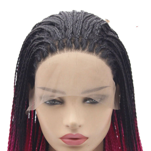 Peluca Morada Trenzada Doble para Mujer Estilo Europeo - Image 5