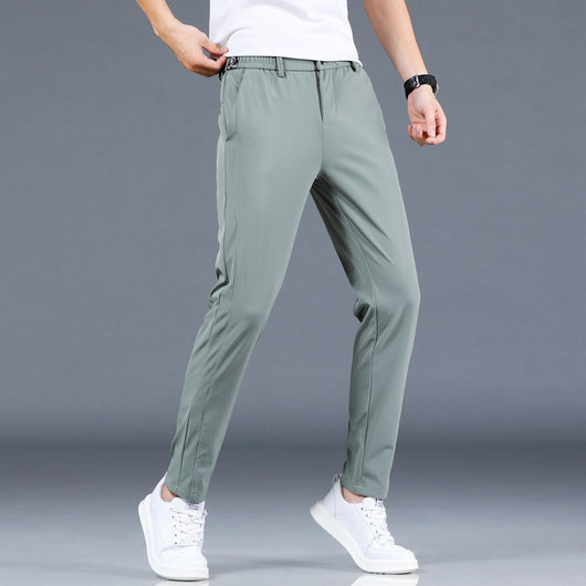 Pantalones Casuales para Hombre en Seda de Hielo - Image 11