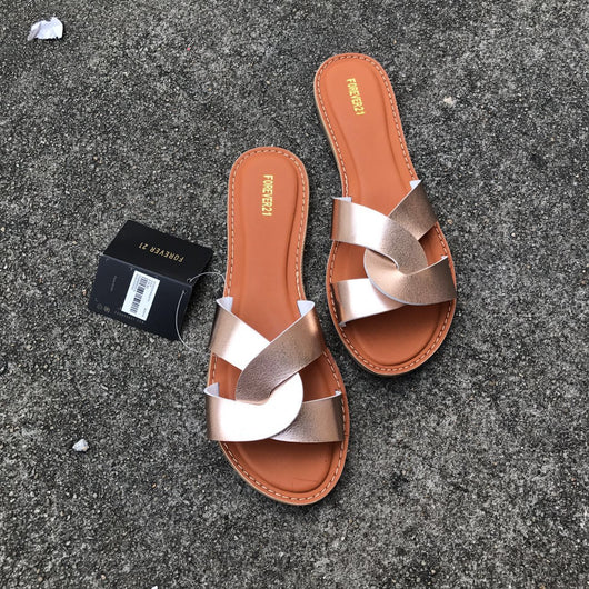 Pantuflas Casuales Cómodas con Hebilla de Cuero para Mujer Talla Grande - Image 7