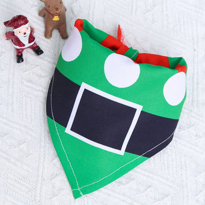 Vestido Navideño para Mascotas con Estampado de Algodón y Pañoleta Triangular - Image 11