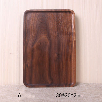 Plato Rectangular de Nogal Negro Estilo Japonés - Image 10