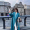 Abrigo de Lana Oversize Tipo Blazer Largo