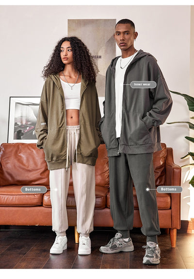 Abrigo Sudadera con Capucha Forrada en Fleece para Hombre - Image 28