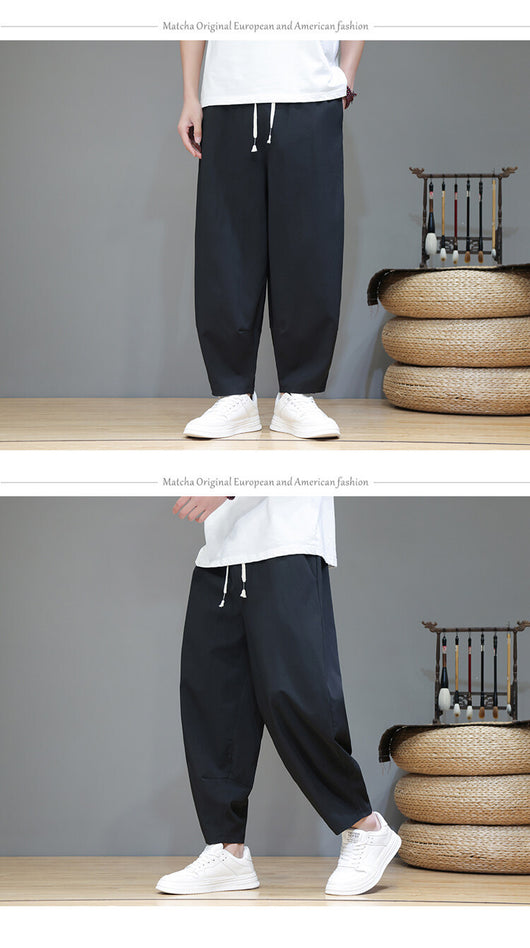 Pantalones Cortos de Verano Hombre - Seda de Hielo Ligeros Pierna Ancha - Image 16