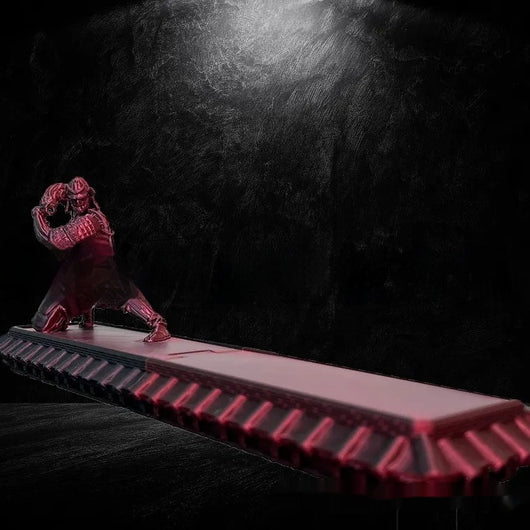 Quemador de Incienso 3D Samurái Gris con Atrapador de Ceniza