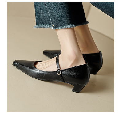 Zapatos Mujer Punta Cuadrada con Tacón de 3cm - Image 19