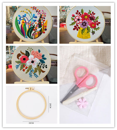 Kit de Costura para Cuadro Tridimensional con Flores Artesanales - Image 37