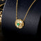 Collar Colgante de Esmeralda Natural con Oro 18K y Cadena de Plata