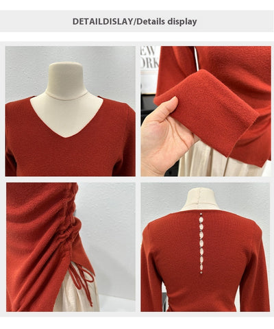 Blusa Ajustada de Manga Larga con Pliegues y Abertura Lateral - Image 11