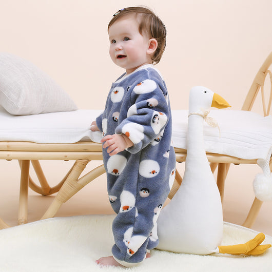 Pijama Enterizo Térmico para Bebé en Polar Coral Acolchado