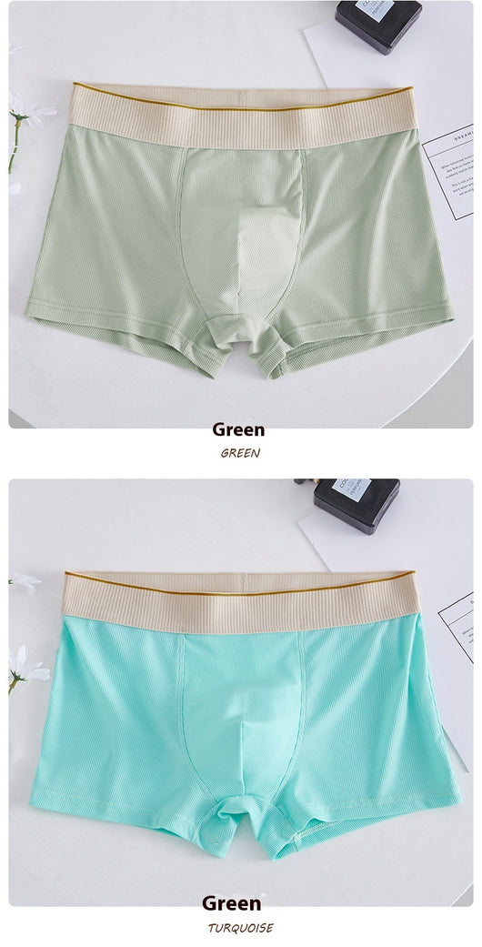Bóxers de Seda Helada con Rayas para Hombre - Comodidad y Transpirabilidad - Image 8