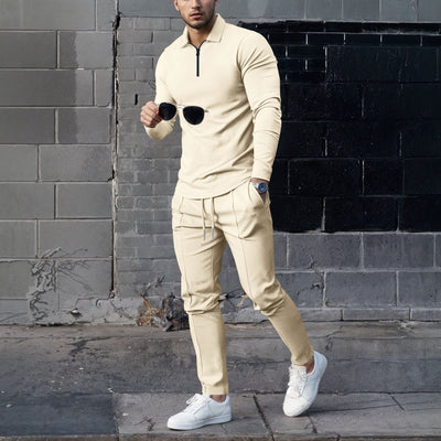 Traje Casual Completo para Hombre con Textura Waffle y Cierre - Image 11