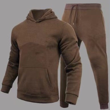 Sudadera Hoodie Slim Fit de Color Sólido para Hombre