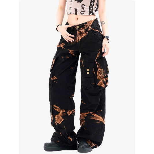 Pantalones Cargo Rectos Oversized Estilo Retro Otoñal - Image 2