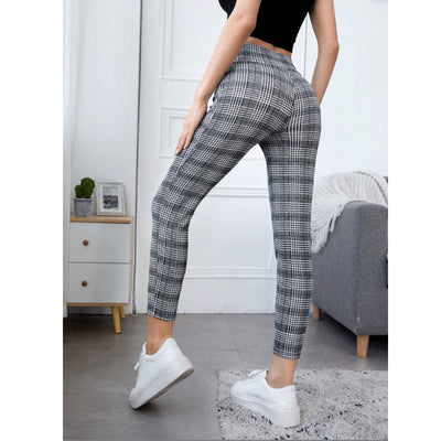 Leggins de Cuadros Europeos y Americanos - Pantalones Casuales - Image 12