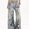 Pantalones Vaqueros Rectos de Pierna Ancha con Múltiples Bolsillos