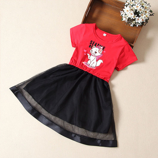 Vestido Infantil de Verano Estilo Extranjero con Manga Corta - Image 3