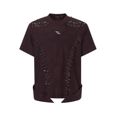 Camiseta Infantil Manga Corta con Hombros Acolchados y Detalles de Costura - Image 9