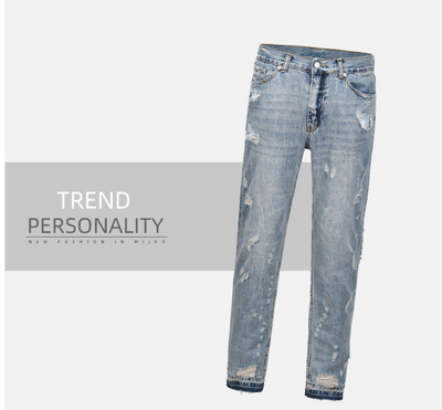 Jeans de Moda Urbana Unisex - Diseño Destruido Contemporáneo - Image 6