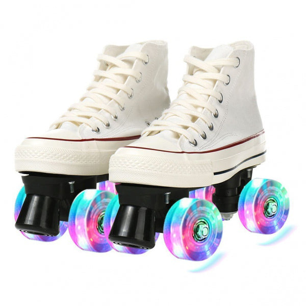 Patines de Cuatro Ruedas en Lona para Adultos - Hombre y Mujer