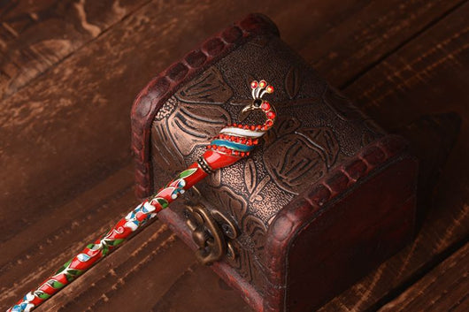 Pasador de Cabello Cloisonné Antiguo Chino para Dama - Image 19