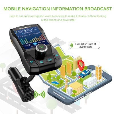 Transmisor FM Bluetooth para Auto con Pantalla a Color Compatible con Apple - Image 13