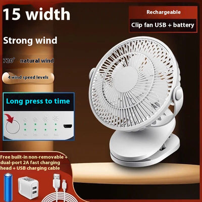 Ventilador Clip Silencioso USB para Escritorio y Dormitorio - Image 9