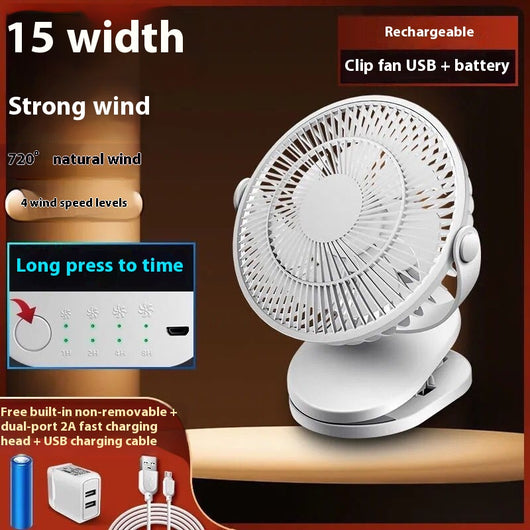 Ventilador Clip Silencioso USB para Escritorio y Dormitorio - Image 9