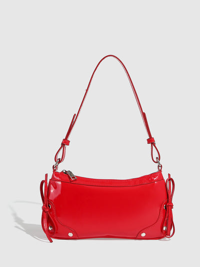 Bolso Bandolera Cuadrado Pequeño con Doble Moño - Diseño Minimalista Liso - Image 44