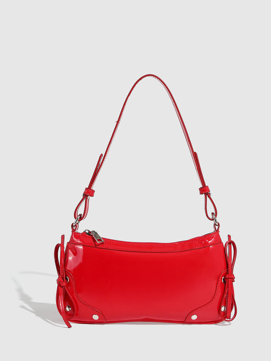 Bolso Bandolera Cuadrado Pequeño con Doble Moño - Diseño Minimalista Liso - Image 44