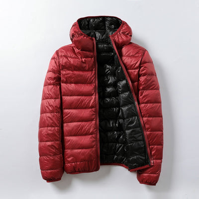 Chaqueta Acolchada Ligera con Capucha - Plumón de Pato Blanco Premium - Image 15