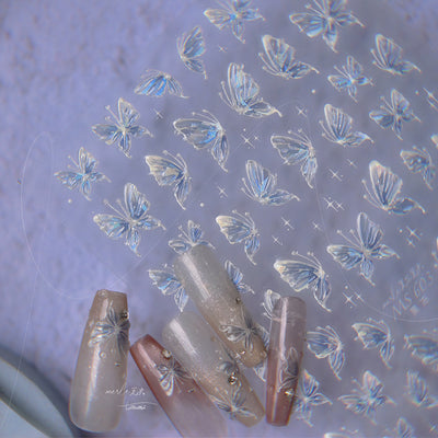 Stickers Decorativos Manicura Gelatina Mariposa Rose Streamer - Image 15