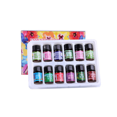 Set of 12 water-soluble aromatherapy essential oils in small bottles, including lemon, lavender, rose, and jasmine. - Image 10