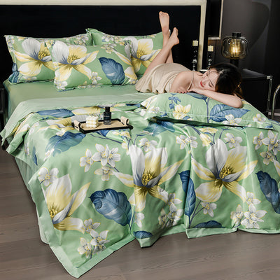 Juego de Edredón Tencel Estampado Refrescante para Verano - 4 Piezas - Image 20