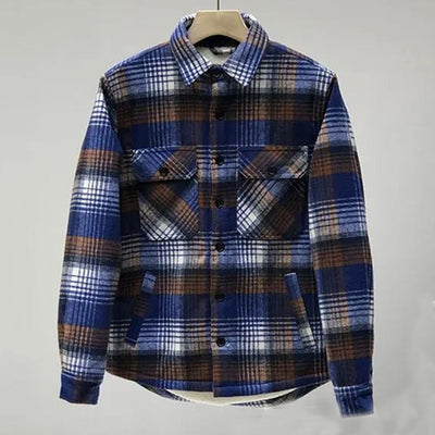 Chaqueta Camisa de Franela Gruesa Acolchada para Hombre - Image 12