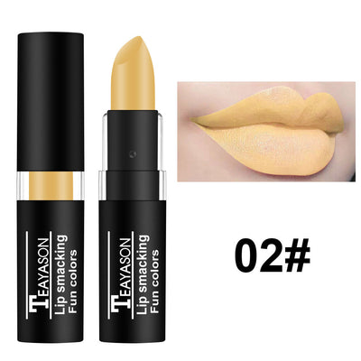 Labial Oscuro Nude Blanco Vampiro - Maquillaje Halloween Retro Creativo - Image 6