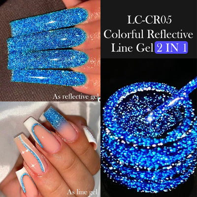Gel de Uñas Efecto Espejo Brillante con Lentejuelas Reflectantes - Image 25