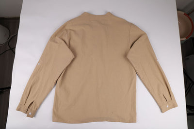 Camisa Henley de Lino Manga Larga para Hombre - Image 41