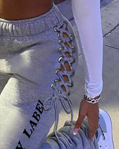 Pantalones de Cordones con Estampado y Textura - Diseño Europeo - Image 4