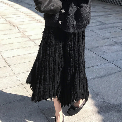 Falda Tejida Irregular Cintura Alta Midi para Mujer - Image 10