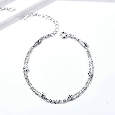 Pulsera de Plata Ajustable Plateada en Platino - Diseño Minimalista - Image 3