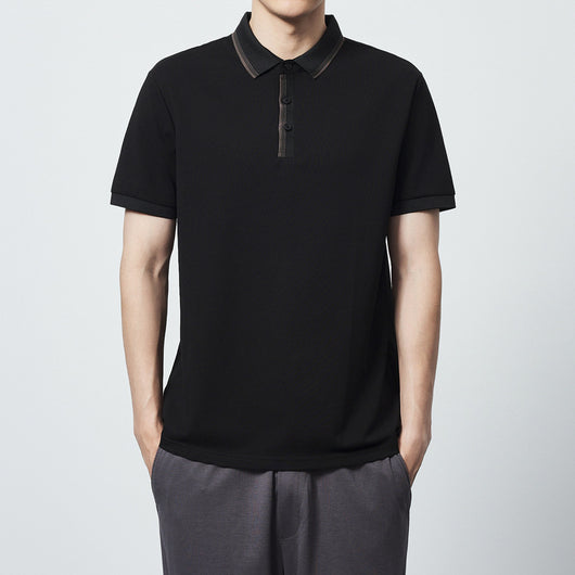 Polo Camiseta Algodón Peinado Mercerizado con Rayas en Contraste - Image 6