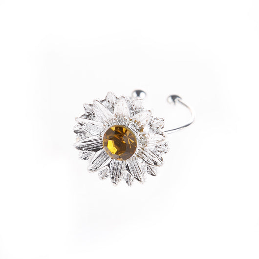Anillo Ajustable Flor Margarita Estilo Coreano para Mujer - Joya Elegante para Bodas y Compromisos - Image 9