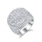 Anillo de Bodas Diamante Moissanita - Conjunto de Anillos Plateado en Plata S925 y Platino