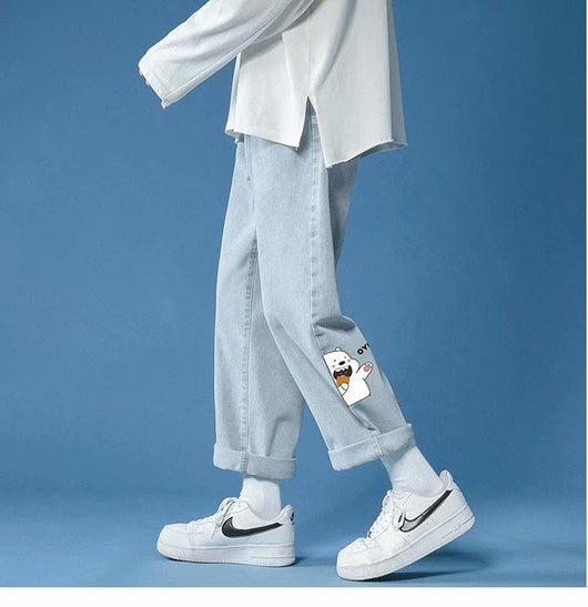 Pantalones Casuales de Mezclilla Clara para Hombre - Image 5