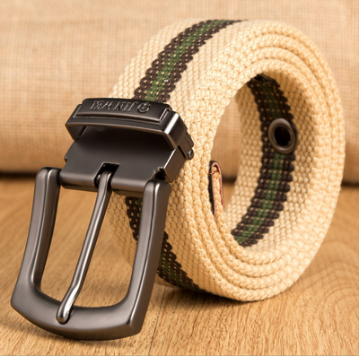 Cinturón de Lona Reforzado para Hombre con Hebilla de Pasador - Image 12