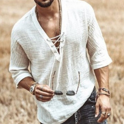 Camisa Casual de Manga Corta para Hombre