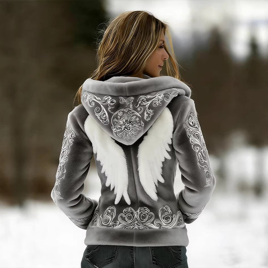 Sudadera Retro con Estampado 3D y Cierre - Perfecta para Otoño e Invierno - Image 2